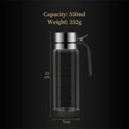 Glass Oil Bottle & Seasoning Set Leakproof Soy Sauce & Vinegar Pot