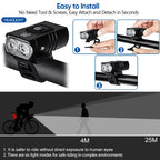 LED Bicycle Front Light Type-C Rechargeable Headlight