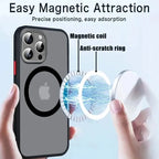 Luxury Armor Matte MagSafe Case for iPhone 12 13 14 15 16 17 Pro Max