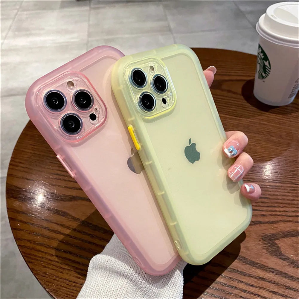 Clear Shockproof Bumper Silicone Case for iPhone 16 15 14 13 Pro Max