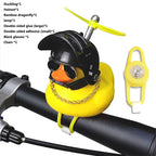 Cartoon Yellow Duck Bike Bell LED Helmet Duck Bicycle Accessory