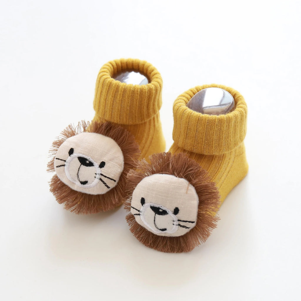 Baby Anti-Slip Socks UK – Cute Bow & Lion Toddler Slippers