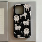 Luxury Cute Animal Double-Layer Case for iPhone 17 16 15 14 13 Pro Max