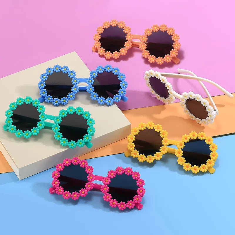 Kids Flower Sunglasses | Cute Daisy Round Shades for Children