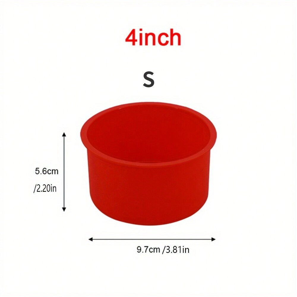 Silicone Round Cake Mold Nonstick Mousse & Dessert Baking Pan (4/6/8 Inch)