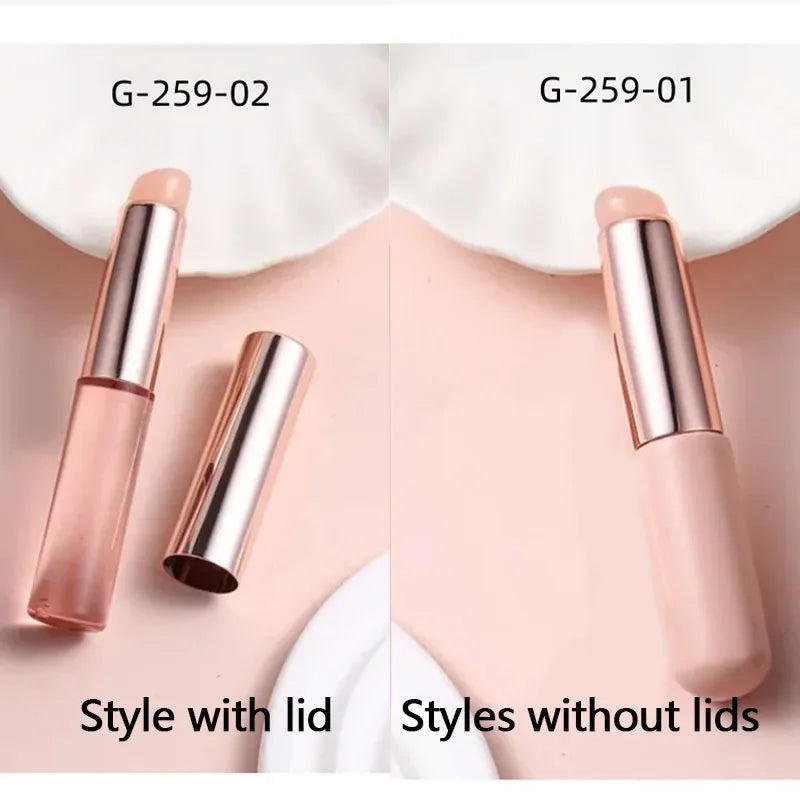 Silicone Nail Art Brush Mirror Powder Applicator Manicure Tool