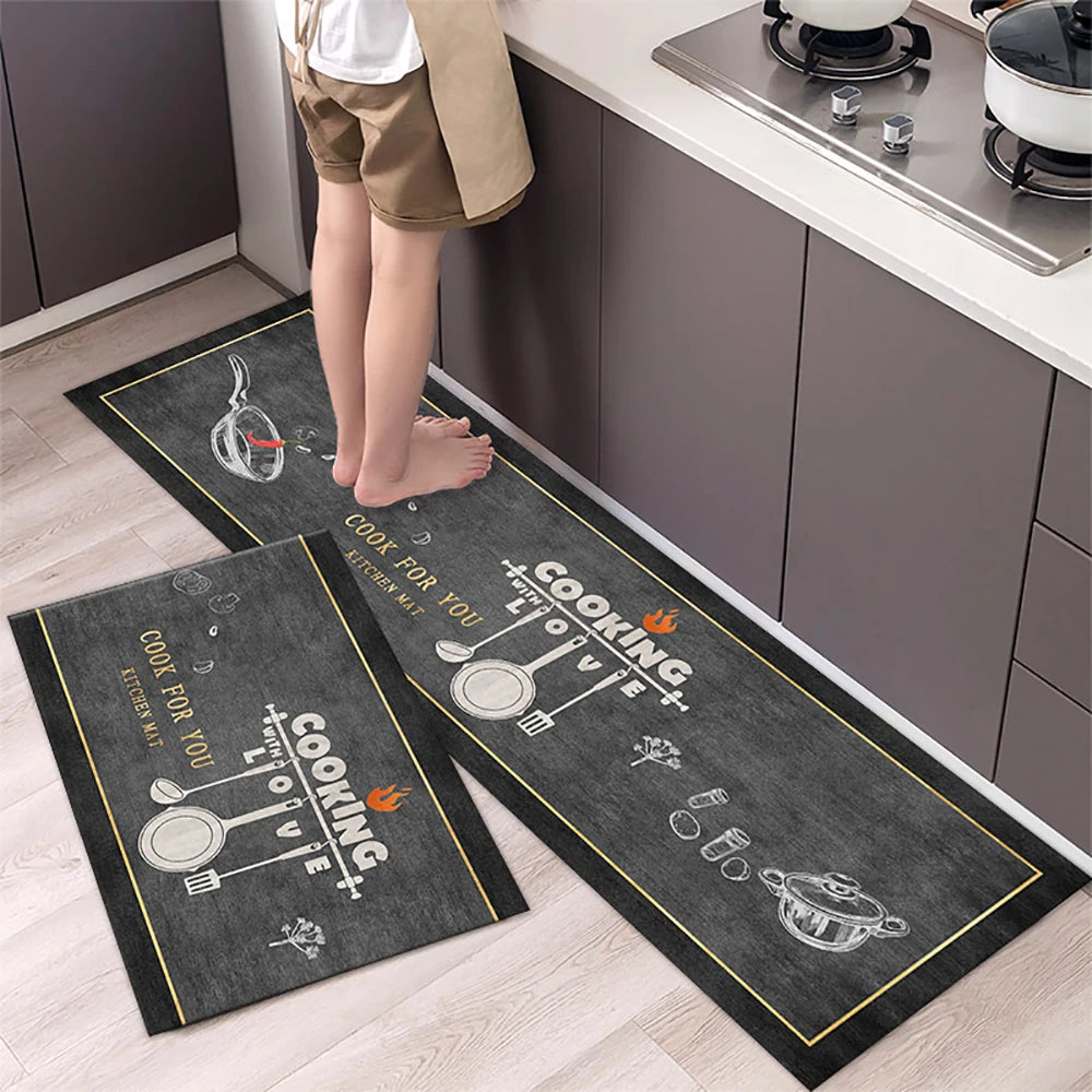 Kitchen Floor Mat UK Soft Washable Anti-Slip Area Rug