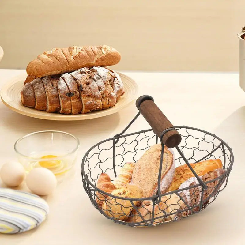 Kitchen Egg Basket Iron Storage Basket