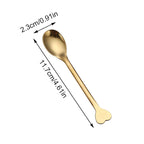 2Pcs Love Handle Coffee Spoon Set – Stainless Steel Tea & Dessert Spoon