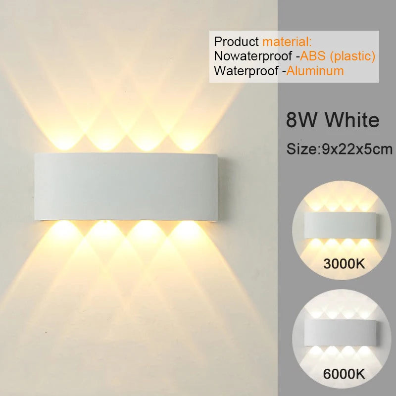 Modern LED Wall Sconce Up Down Indoor Outdoor Light