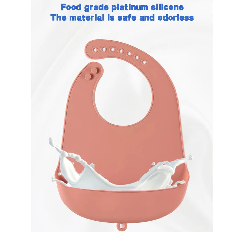 Food Grade Silicone Baby Bibs Waterproof Feeding Bib