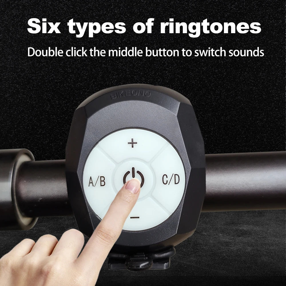 Electric Bike Bell Horn Loud Anti-Theft Alarm for Bicycle & Scooter