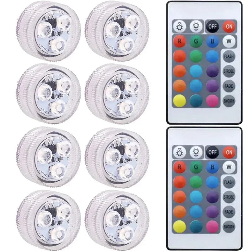 Submersible LED Pool Lights Waterproof RGB with Remote