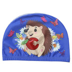 Kids Cartoon Swimming Cap Elastic Fabric Swim Hat