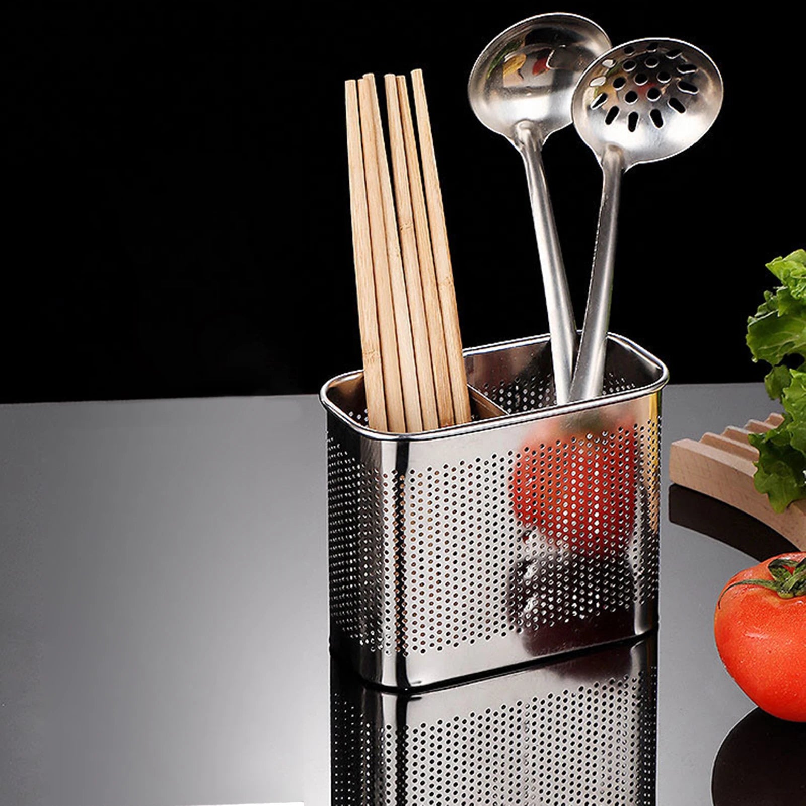 Wall Mounted Chopstick Holder Stainless Steel