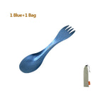 Pure Titanium Spork 2-in-1 Ultralight Camping Fork & Spoon Travel Tool