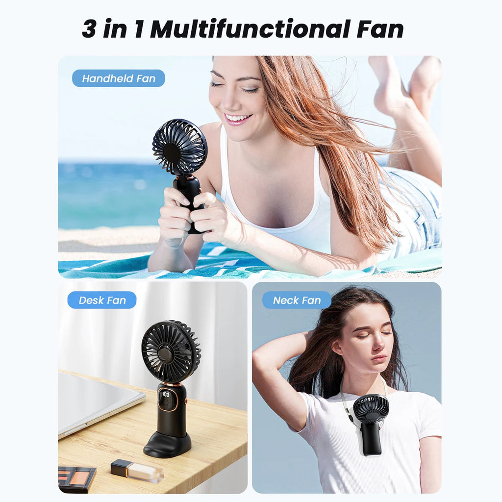 Coldsky 4000mAh Mini Fan UK 5-Speed 3-in-1 Portable Fan