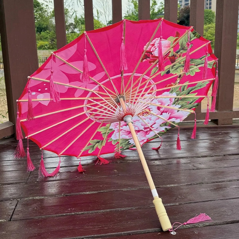 Buy 70cm Chinese Silk Tassel Umbrella