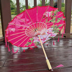 Buy 70cm Chinese Silk Tassel Umbrella
