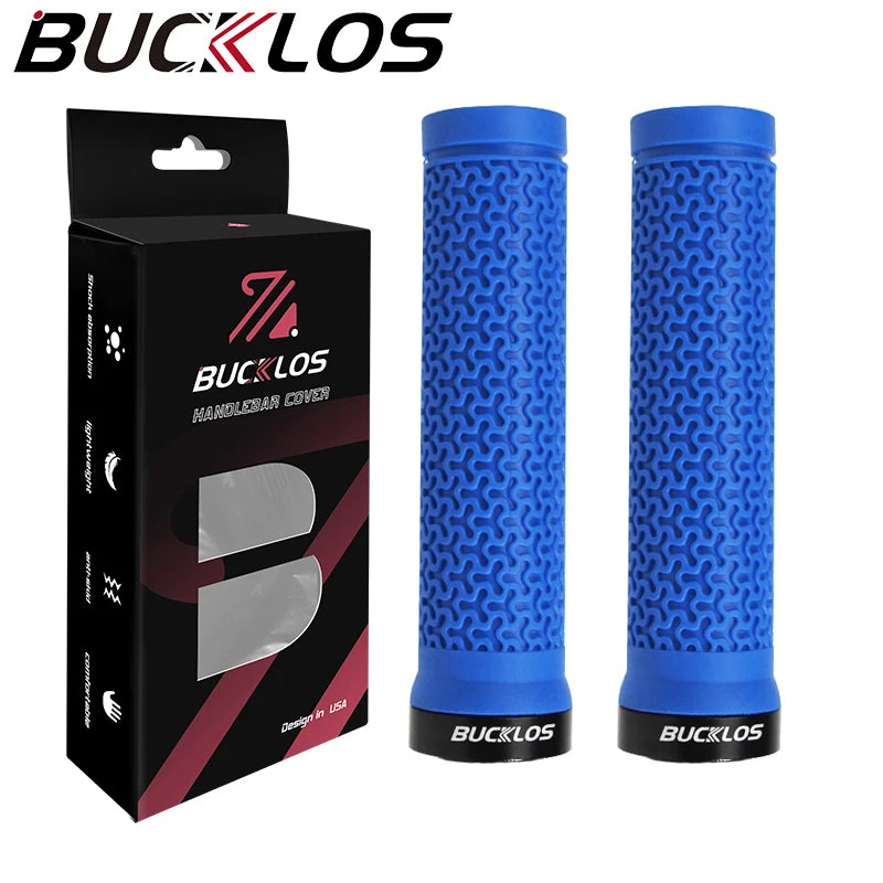 MTB Handlebar Grips Lock-On Anti-Slip Soft Rubber Shock Absorb