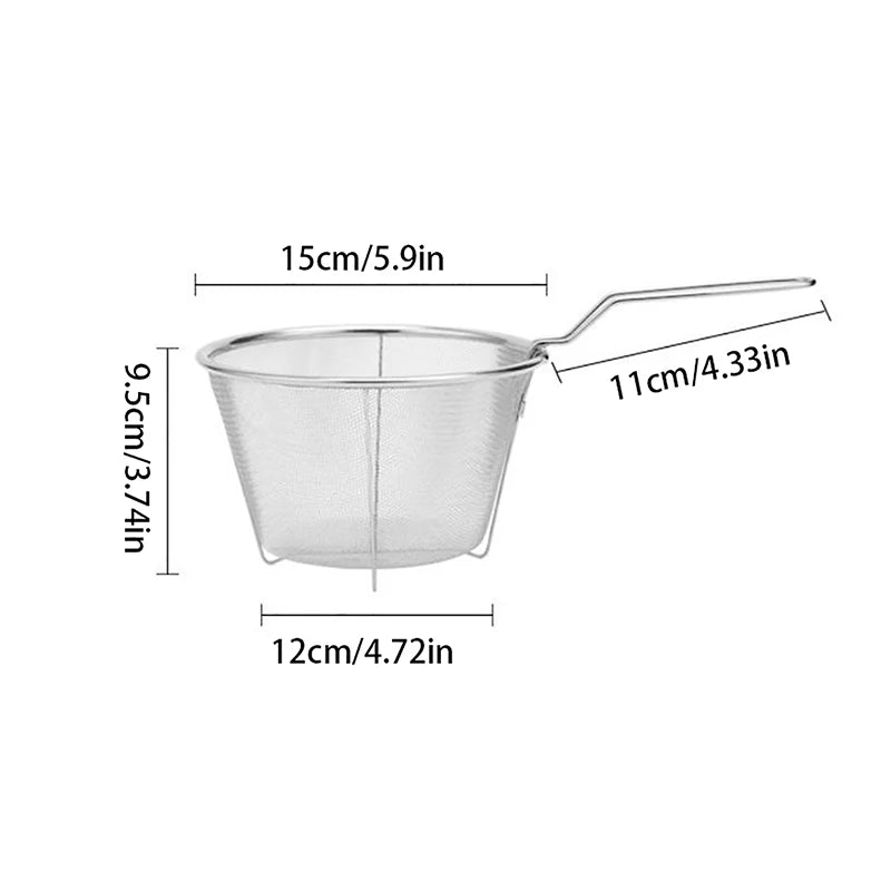 Stainless Steel Fry Basket Deep Fry Strainer