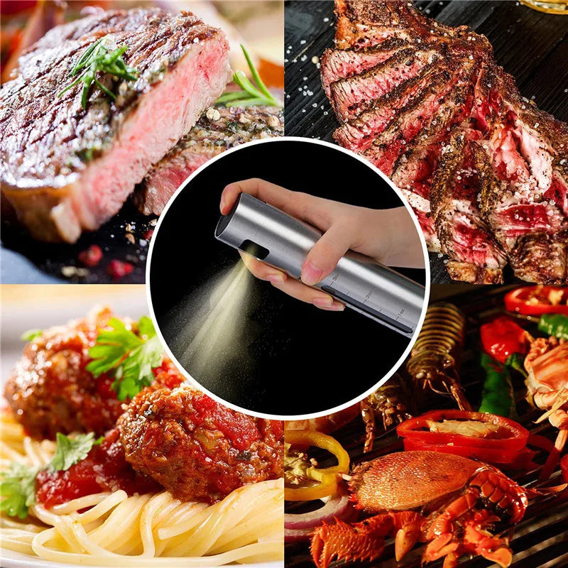 BBQ Oil Spray Bottle 304 Stainless Steel Olive Oil & Vinegar Sprayer