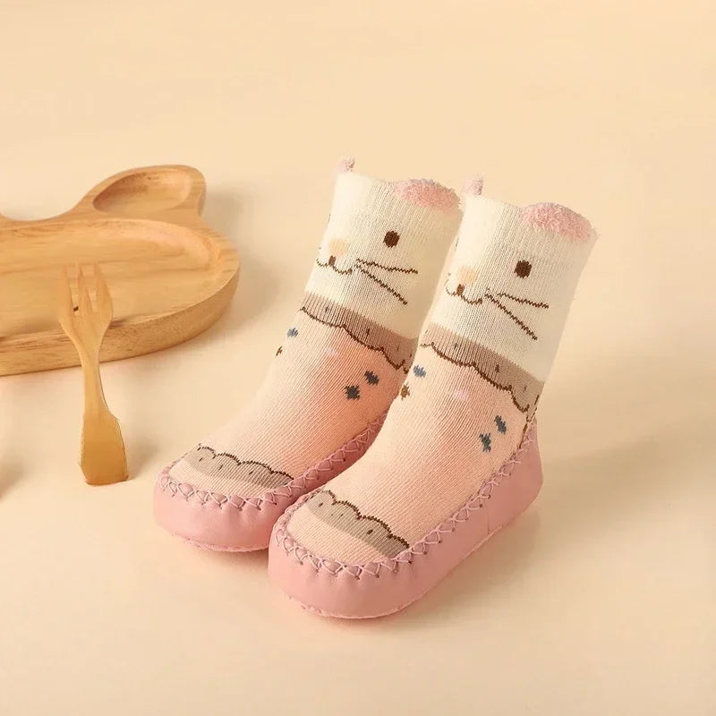 Baby Anti-Slip Floor Socks UK – Cute Cartoon Cotton Toddler Shoes
