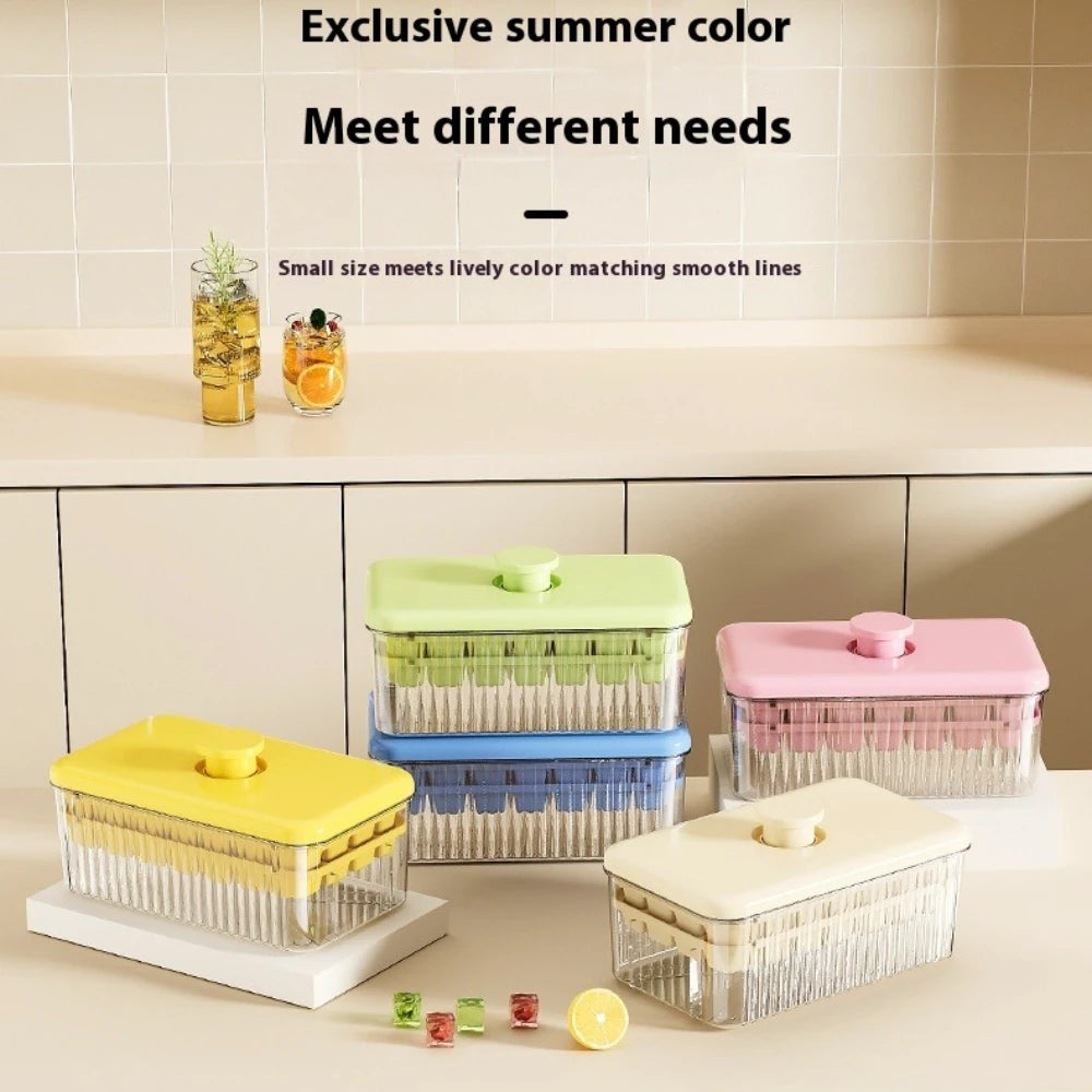 Press-to-Release Ice Cube Tray Large Capacity Food Grade Freezer Mold
