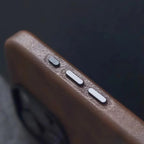 Retro Leather MagSafe Case for iPhone 12 13 14 15 16 17 Pro Max