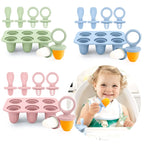 Baby Teething Popsicle Mold 4/6 Cavity – DIY Milk Ice Cream Stick Tray