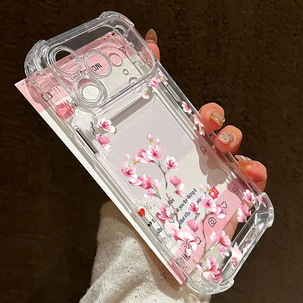 Floral Clear Shockproof Case for Motorola Edge 70 60 Fusion & Moto G