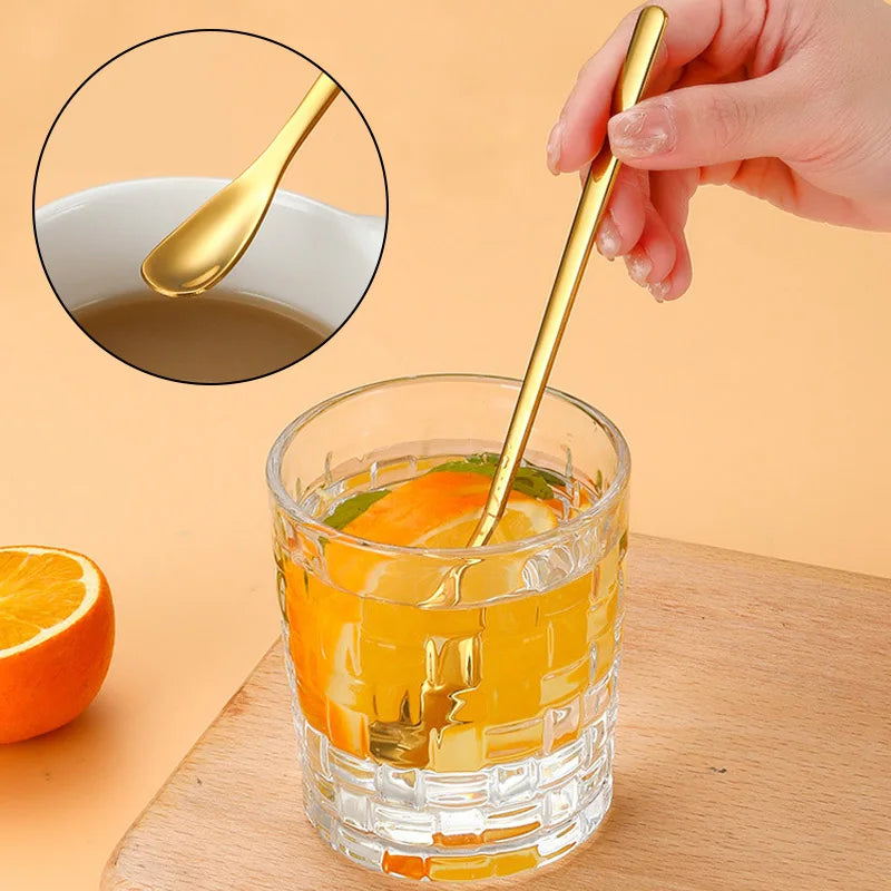 3PCS Stainless Steel Stirring Spoon Set Coffee Tea Dessert Spoons