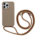 Crossbody Strap Silicone Case for iPhone 11 12 13 14 15 16 Pro Max