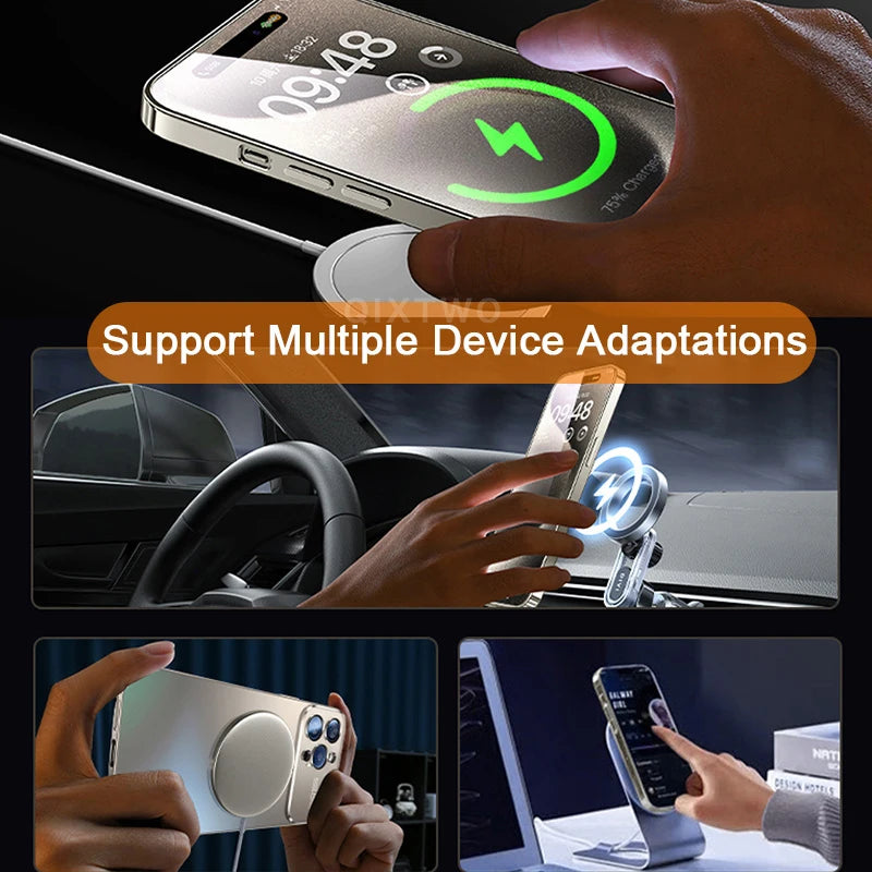 MagSafe Glass Camera Lens Case for iPhone 11 12 13 14 15 16 17 Pro Max