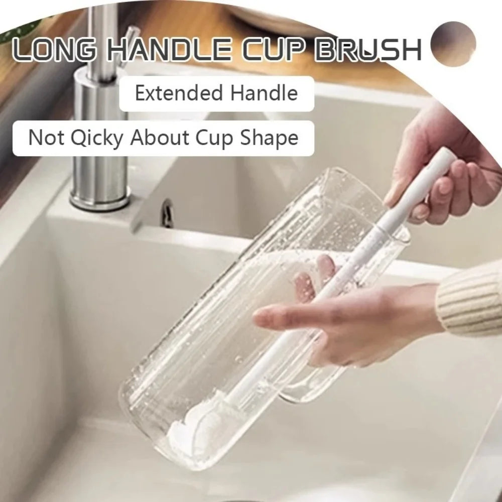 3-in-1 Silicone Bottle Cleaning Brush Long Handle