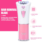 Kemei KM-1999 Portable Women Epilator Facial Body Hair Removal