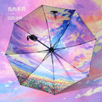 Buy Blue Sky Clouds Folding Umbrella UV Protection Parasol