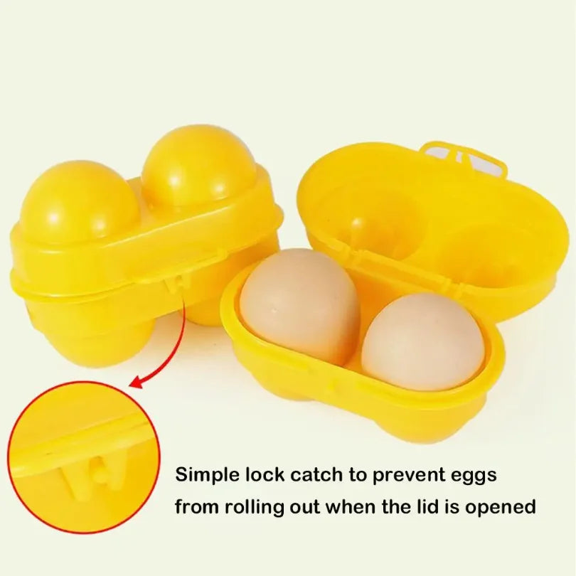 2 Grid Egg Storage Box Portable Camping Egg Holder