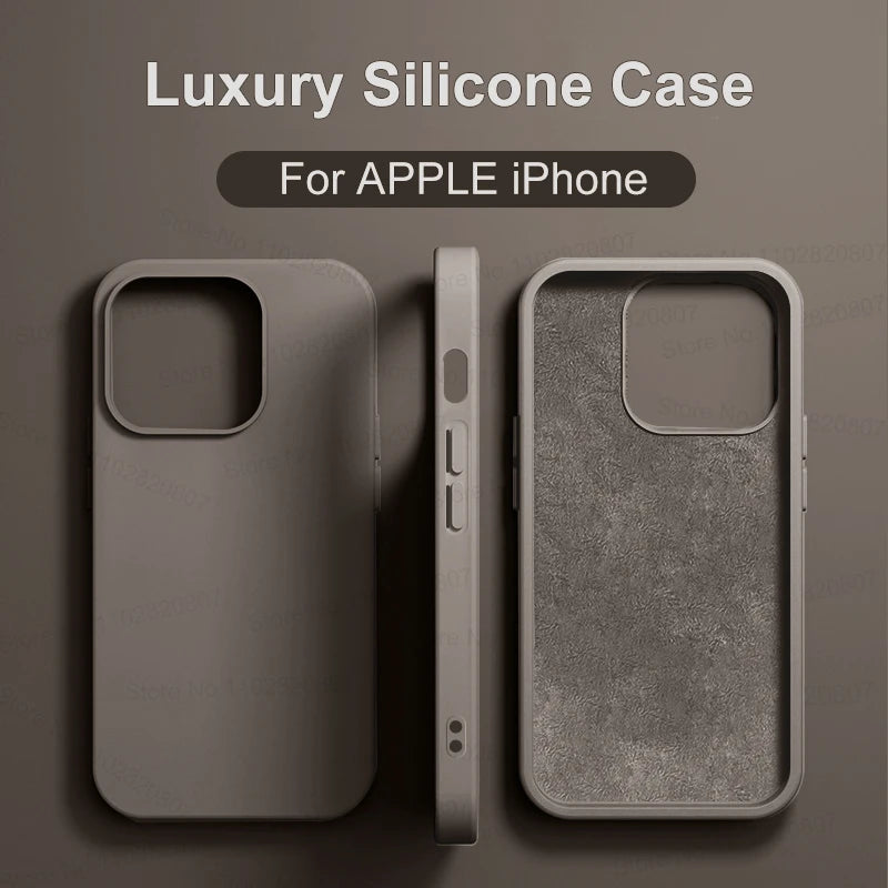 Shockproof Silicone Case for iPhone 11 12 13 14 15 16 17 Pro Max