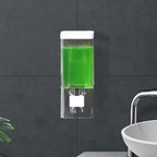 Homefish Wall Mounted Soap Dispenser No Drill Liquid Soap Pump Bottle