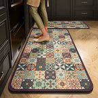 Kitchen Mat Absorbent Printed Rug Non-Slip Long Floor Carpet
