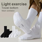 Mens Thick Cotton Towel Bottom Sport Socks Basketball Winter Warm Crew