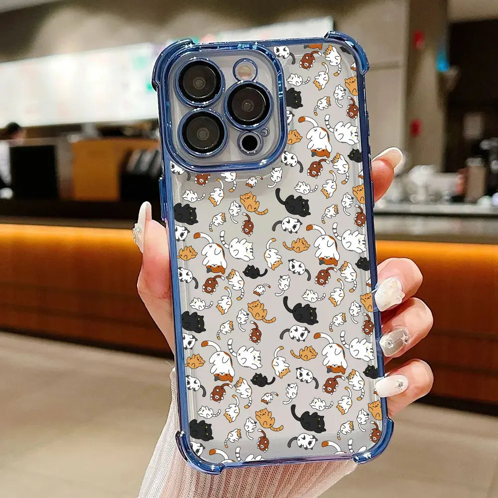 Cute Cartoon Cat Case for Xiaomi 14 15 15T 17T Pro Poco F5 F7 F8 X7