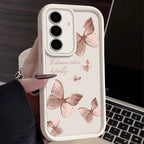 Gold Butterfly TPU Case for Samsung Galaxy S22 S23 S24 S25 S26