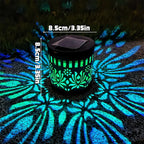 Solar LED Floral Wall Sconce Waterproof Outdoor Projection Garden Light