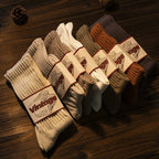Men Vintage Thick Sports Socks Towel Bottom Casual Unisex