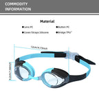 Kids Swimming Goggles Anti-Fog Waterproof Ages 3-14