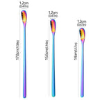 3PCS Stainless Steel Stirring Spoon Set Coffee Tea Dessert Spoons