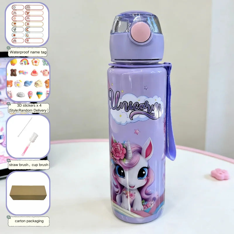 700ml Cartoon Space Water Bottle BPA-Free Kids Cup