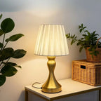 Nordic Retro Desk Lamp with Fabric Shade & USB Light